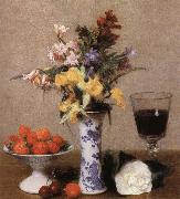 Henri Fantin-Latour Still lIfe with Flowens and Fruit Sweden oil painting reproduction